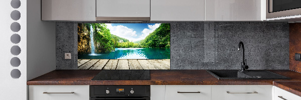 Spatplaat keuken Waterval in het bos