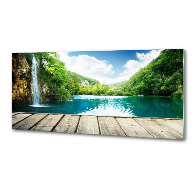 Spatplaat keuken Waterval in het bos