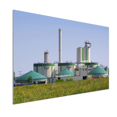 Glazen achterwand keuken Biogasinstallatie