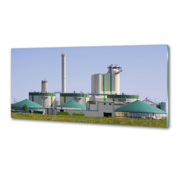 Glazen achterwand keuken Biogasinstallatie