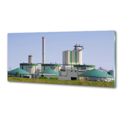 Glazen achterwand keuken Biogasinstallatie