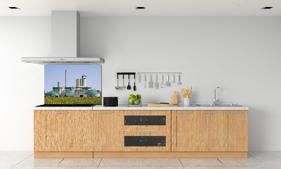 Glazen achterwand keuken Biogasinstallatie