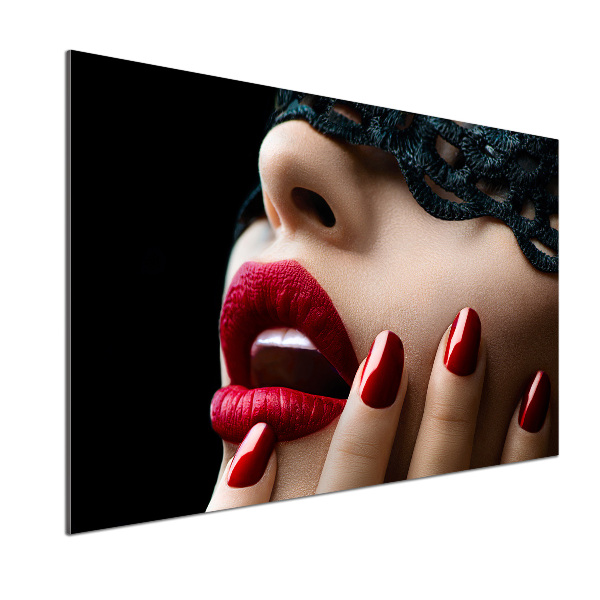 Glazen achterwand keuken Kanten masker