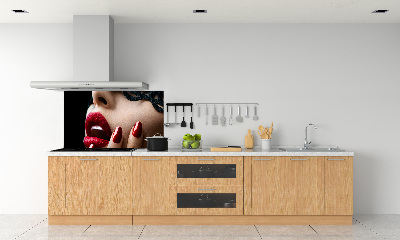 Glazen achterwand keuken Kanten masker