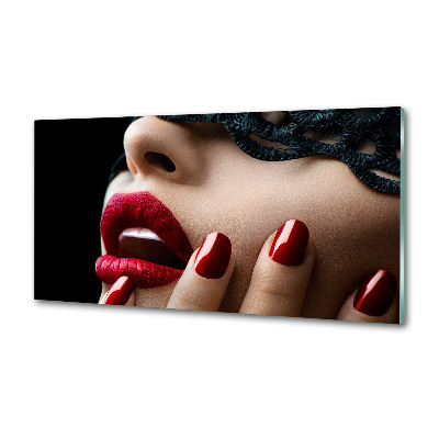 Glazen achterwand keuken Kanten masker