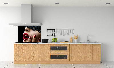 Glazen achterwand keuken Kanten masker