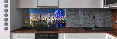 Achterwand keuken Dubai 's nachts