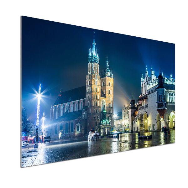 Spatplaat keuken Krakau bij nacht