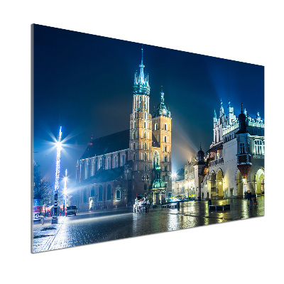 Spatplaat keuken Krakau bij nacht