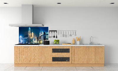 Spatplaat keuken Krakau bij nacht