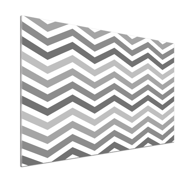 Achterwand keuken Grijze zigzaglijnen