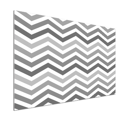 Achterwand keuken Grijze zigzaglijnen