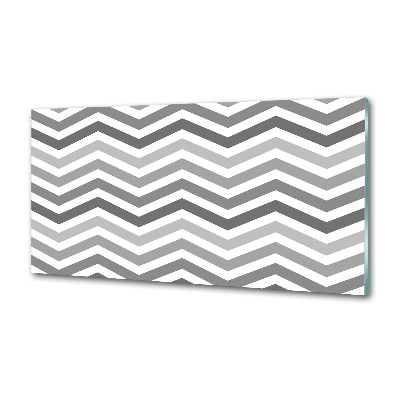 Achterwand keuken Grijze zigzaglijnen