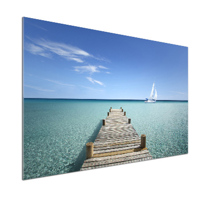 Spatplaat keuken Houten steiger