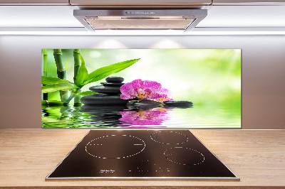 Spatscherm keuken Orchidee