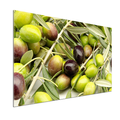 Glazen achterwand keuken Verse olijven