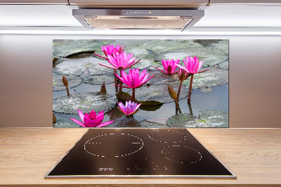 Glazen achterwand keuken Lotusbloem