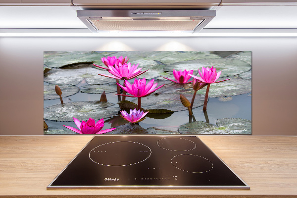 Glazen achterwand keuken Lotusbloem