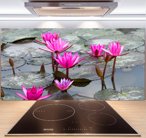 Glazen achterwand keuken Lotusbloem