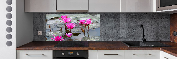 Glazen achterwand keuken Lotusbloem