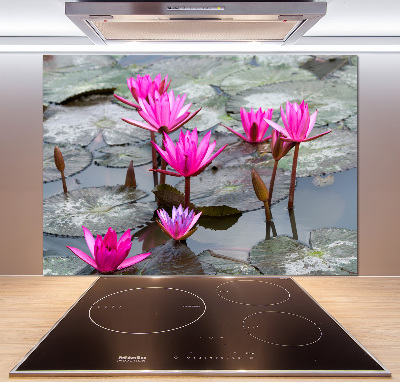 Glazen achterwand keuken Lotusbloem