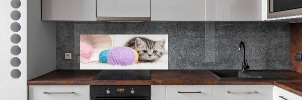 Achterwand keuken Kat met strengen