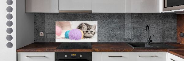 Achterwand keuken Kat met strengen