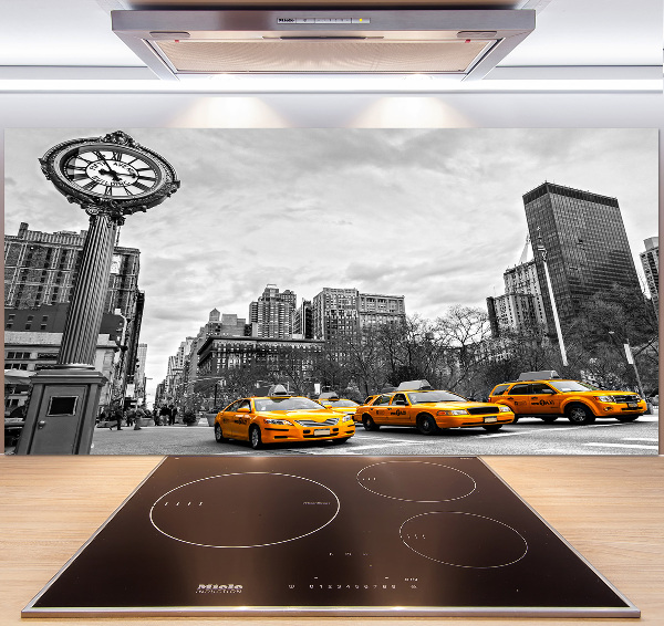 Achterwand keuken New Yorkse taxi's