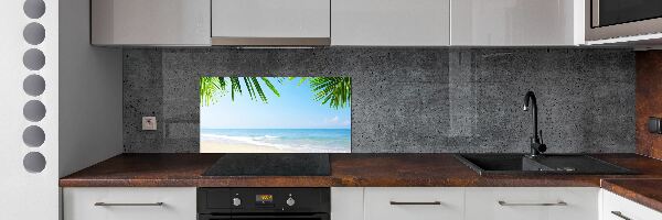 Glazen achterwand keuken Tropisch strand
