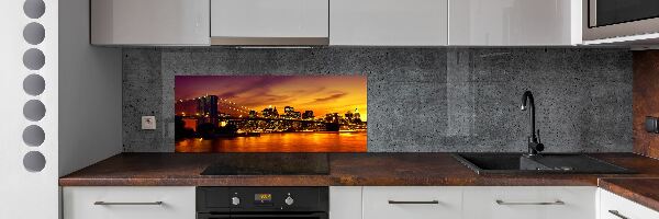 Glazen achterwand keuken Brooklynbrug