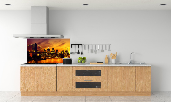 Glazen achterwand keuken Brooklynbrug