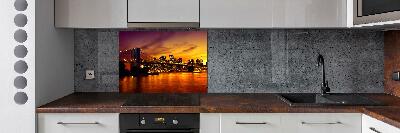 Glazen achterwand keuken Brooklynbrug