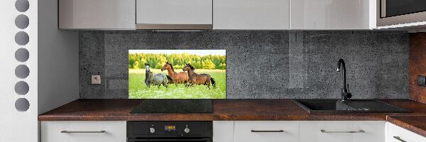 Keuken achterwand Paarden in galop