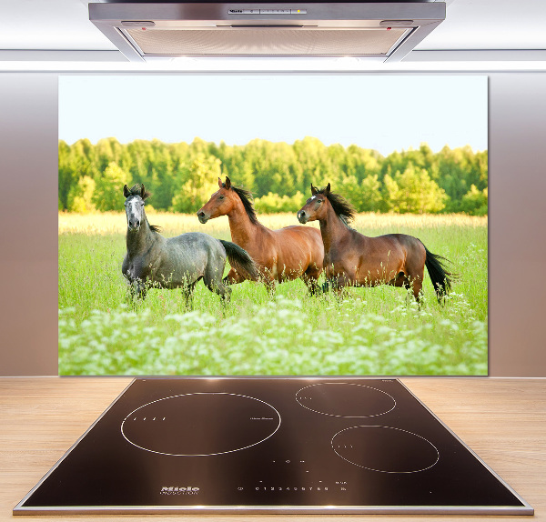 Keuken achterwand Paarden in galop