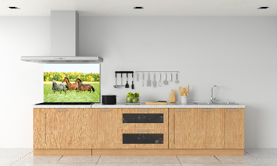 Keuken achterwand Paarden in galop