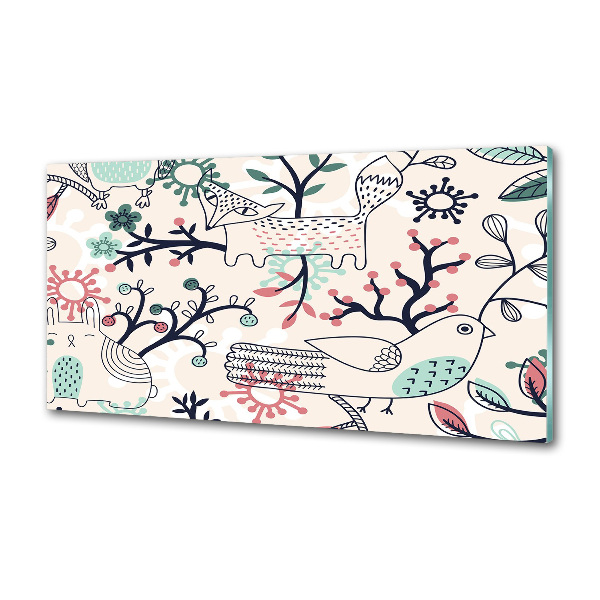 Keuken achterwand Dieren en bloemen