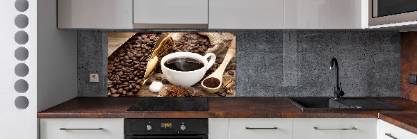 Achterwand keuken Een kopje koffie