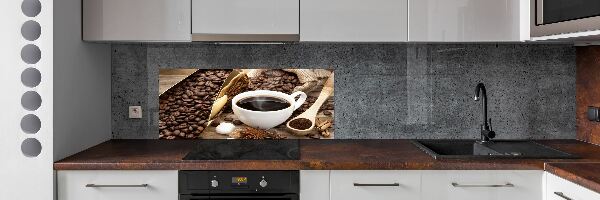 Achterwand keuken Een kopje koffie