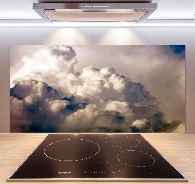 Glazen achterwand keuken Wolken aan de hemel