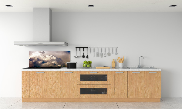 Glazen achterwand keuken Wolken aan de hemel