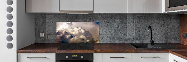 Glazen achterwand keuken Wolken aan de hemel