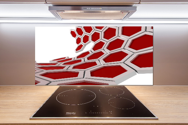 Spatscherm keuken 3D-abstractie