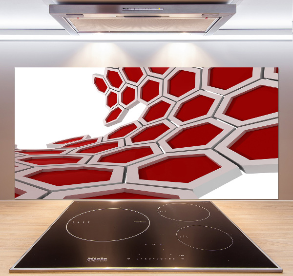 Spatscherm keuken 3D-abstractie