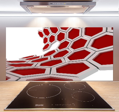 Spatscherm keuken 3D-abstractie