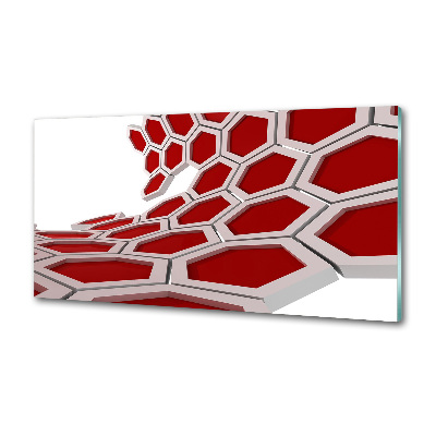 Spatscherm keuken 3D-abstractie