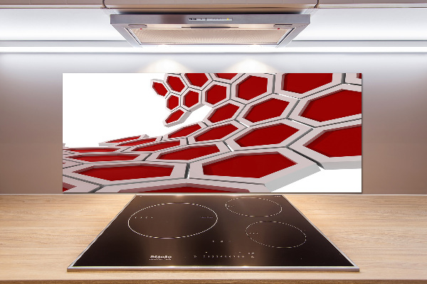 Spatscherm keuken 3D-abstractie
