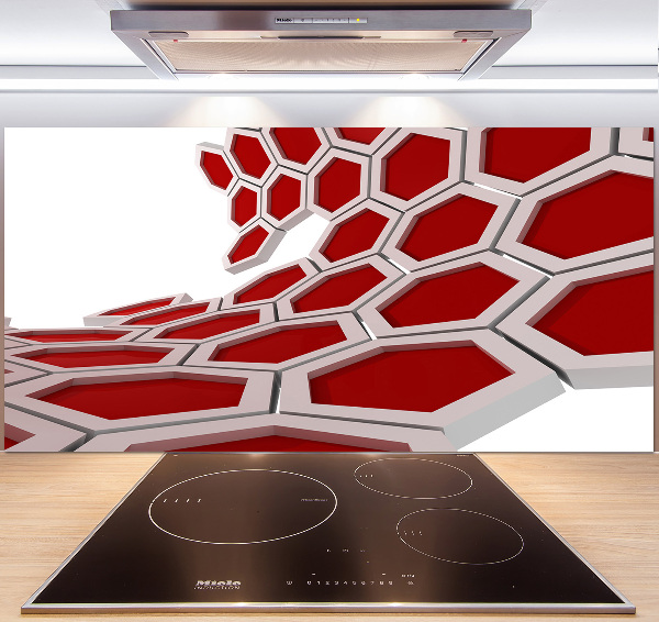 Spatscherm keuken 3D-abstractie