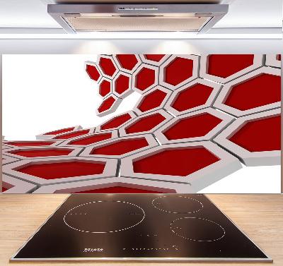 Spatscherm keuken 3D-abstractie