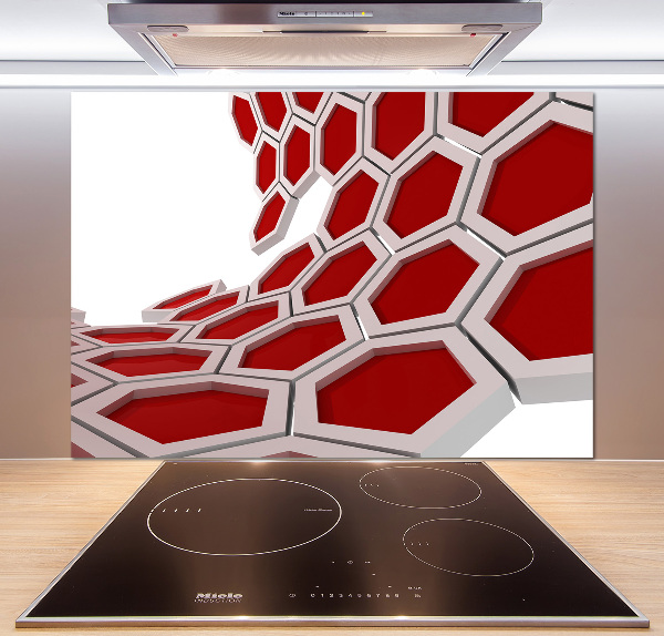 Spatscherm keuken 3D-abstractie