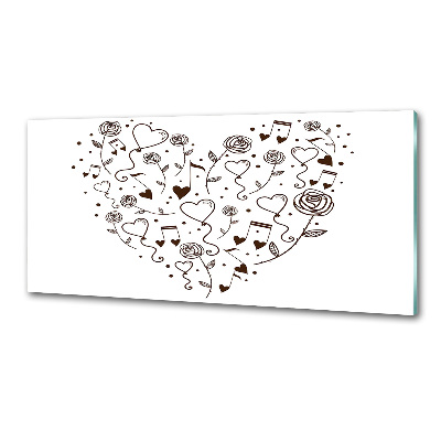 Glazen achterwand keuken Hart